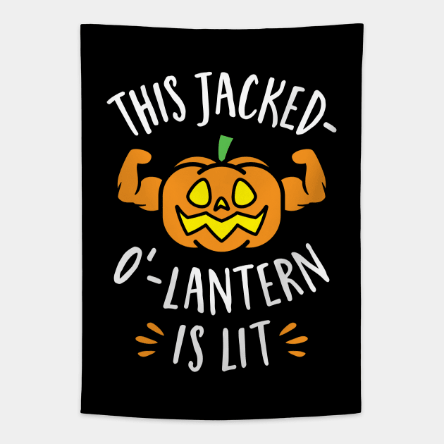 This Jacked-O'-Lantern Is Lit Tapestry by brogressproject