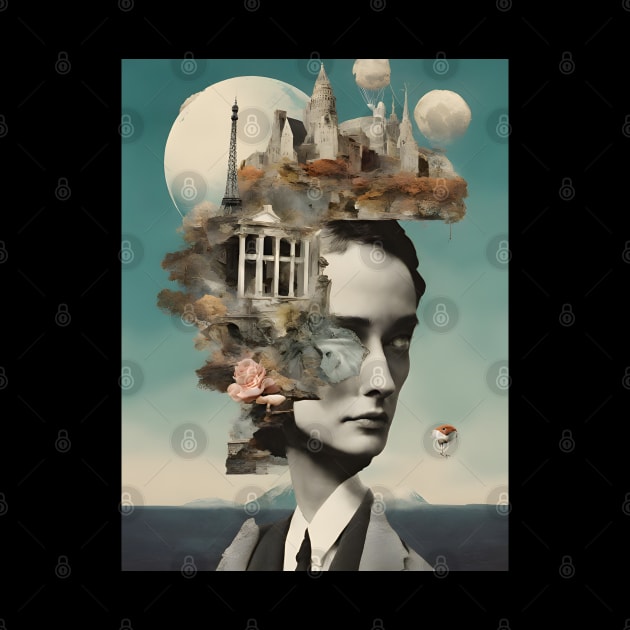 Fragmented Dreamscape Surreal Vintage Collage Art by Art-Jiyuu