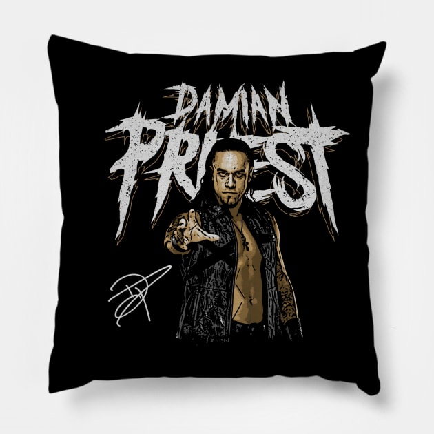 Damian Priest Pose Pillow by MunMun_Design