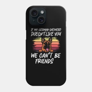 german shepherd Dog Owner dog Lover Funny Quote Retro sunset Phone Case