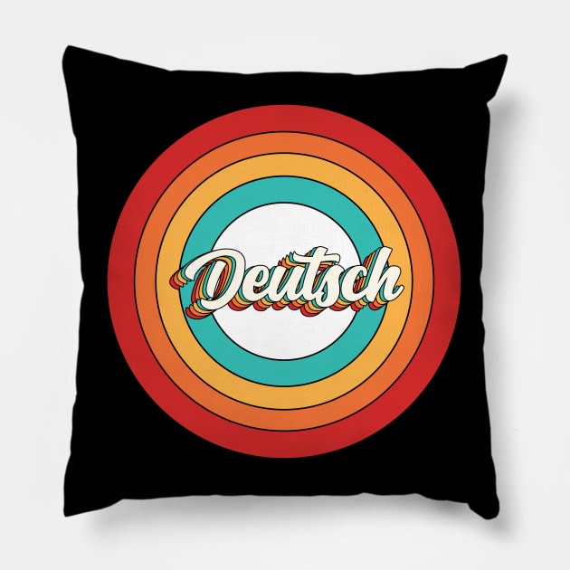 Deutsch Name Shirt Vintage Deutsch Circle Pillow by Nikkyta