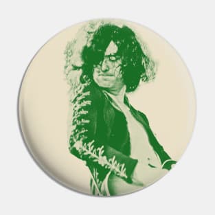 35 jimmy page - green solid style Pin