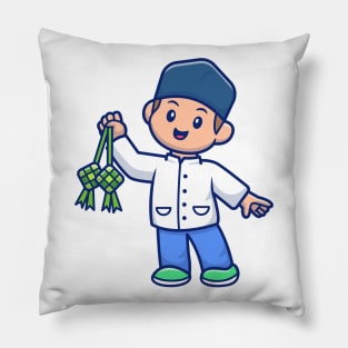 Cute moslem boy Pillow