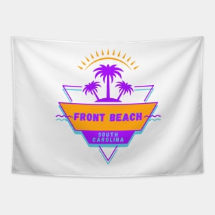 Front Beach South Carolina Vibes 80's Souvenirs Tapestry