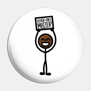 Stick Guy - Black Lives Matter Pin