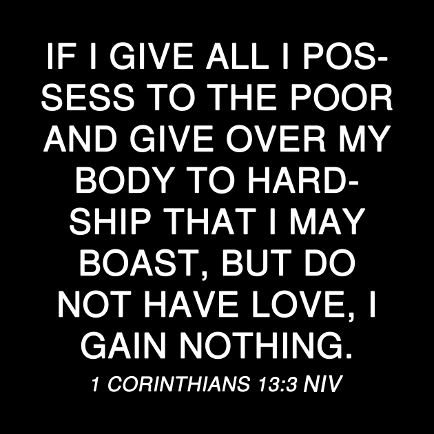 1 Corinthians 13:3 Bible Verse NIV Text by Holy Bible Verses