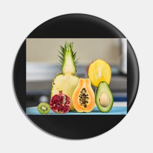 Variety of exotic fruits Pin