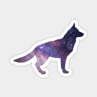 Galaxy Dog Silhouette- German Shepherd Magnet