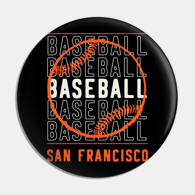 Baseball San Francisco Pin by tropicalteesshop