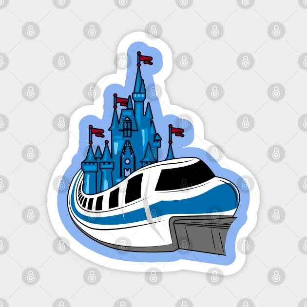 Magical Monorail Magnet by DeepDiveThreads