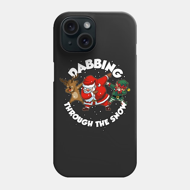 Dabbing Santa Christmas Tshirt Gift Dab Santa Claus T-Shirt Phone Case by vo_maria