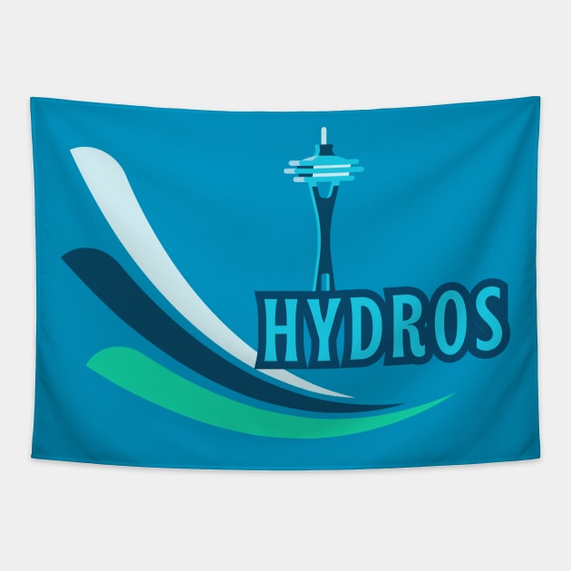 HYDROS and SPACE NEEDLE Seattle Style Tapestry by SwagOMart