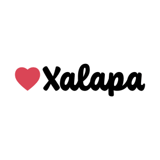 Xalapa Mexico Heart Script T-Shirt