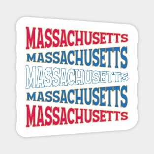 TEXT ART USA MASSACHUSETTS Magnet