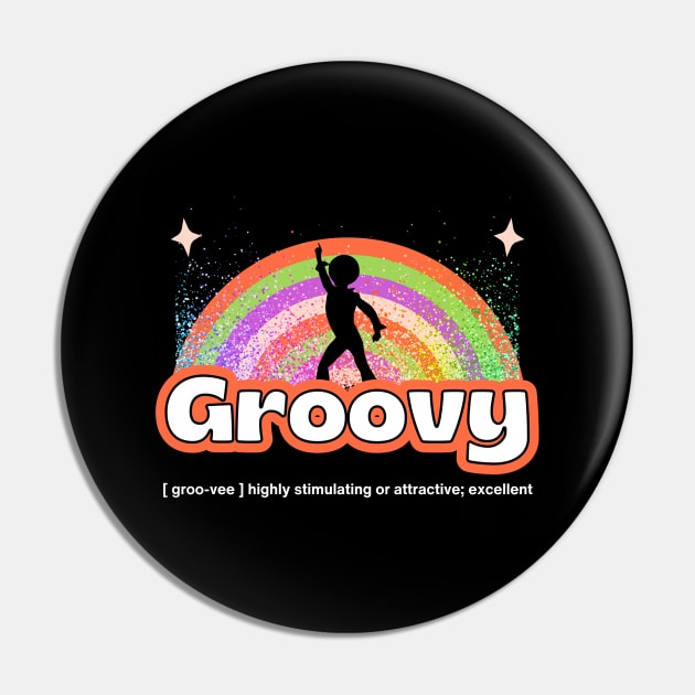 Groovy Pin by Kenny The Bartender's Tee Emporium