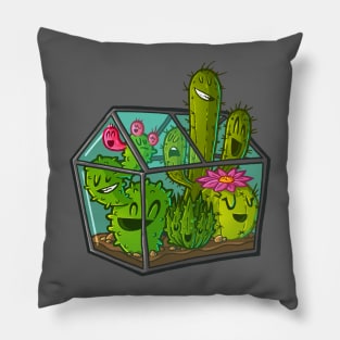 Cacti greenhouse Pillow