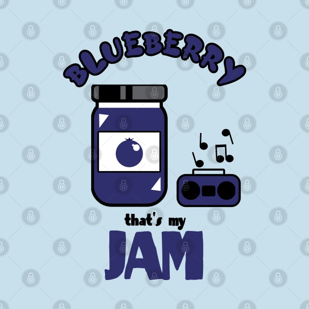 Blueberry That’s My Jam Cute Kawaii by Kev Brett Designs