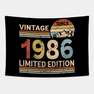 Vintage Since 1986 Limited Edition 37th Birthday Gift Vintage Men's Tapestry