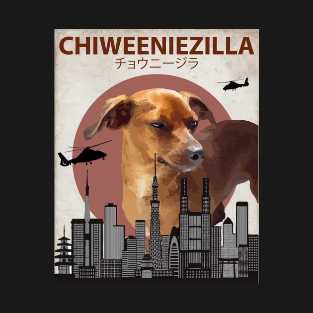 Chiweeniezilla - Chiweenie Chihuahua Dachshund  Dog Giant Monster by Animalzilla