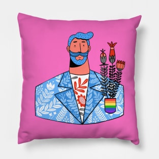 The Flower Man Pillow