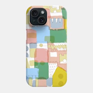 Fun and cool pattern art in soft colors Phone Case