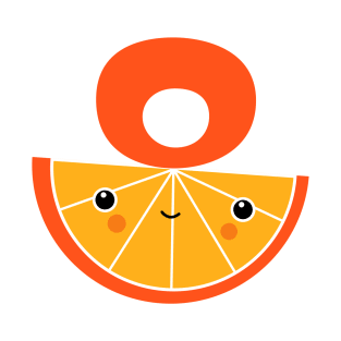Kawaii Illustration Orange T-Shirt