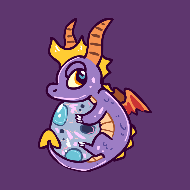 Spyro with Egg by sky665