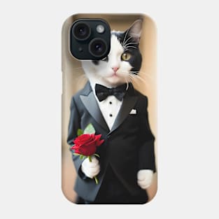 Cat with Roses Phone Case