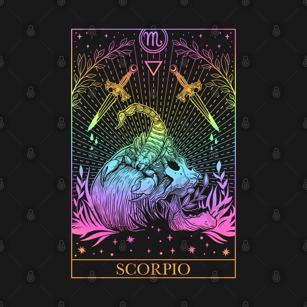 Zodiac sign tarot card Scorpio by OccultOmaStore