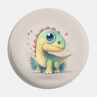 Der kleine Dinosaurier mit rosa Stacheln Pin