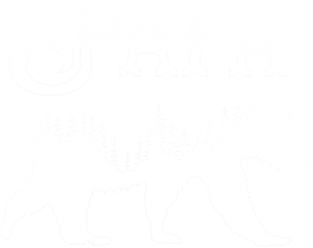 Papa Bear (White) Magnet