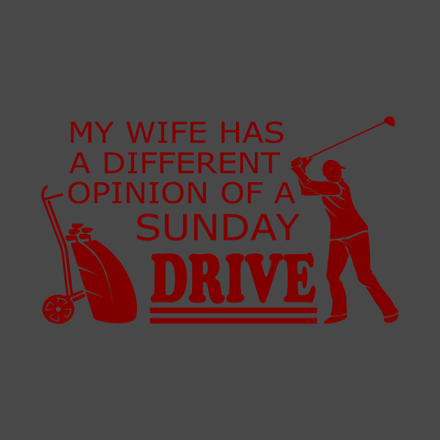 Funny Sunday Drive Golfing by Unusual Choices