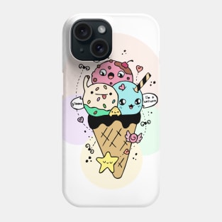 Cute Icecream Kawaii Illustration Phone Case