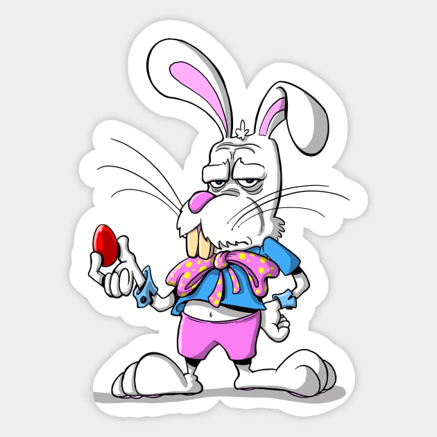 Angry Easter Bunny - Bunny Rabbit - Sticker | TeePublic