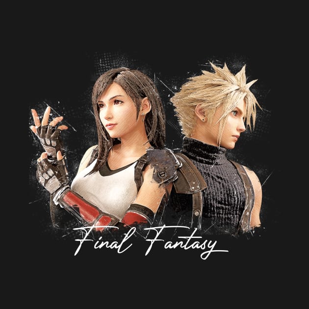 Final Fantasy VII Cloud and Tifa by Creativedy Stuff