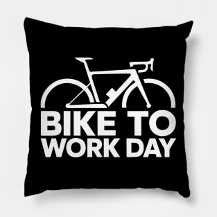 Bike to work day Pillow