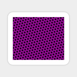 Pattern hexagonal pink on black background Magnet