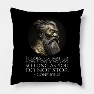 It does not matter how slowly you go so long as you do not stop. - Confucius Pillow