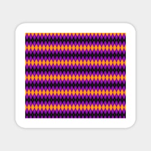 Halloween Colored Argyle Pattern Magnet