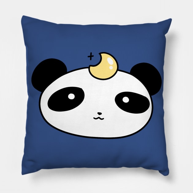 Moon Panda Face Pillow by saradaboru