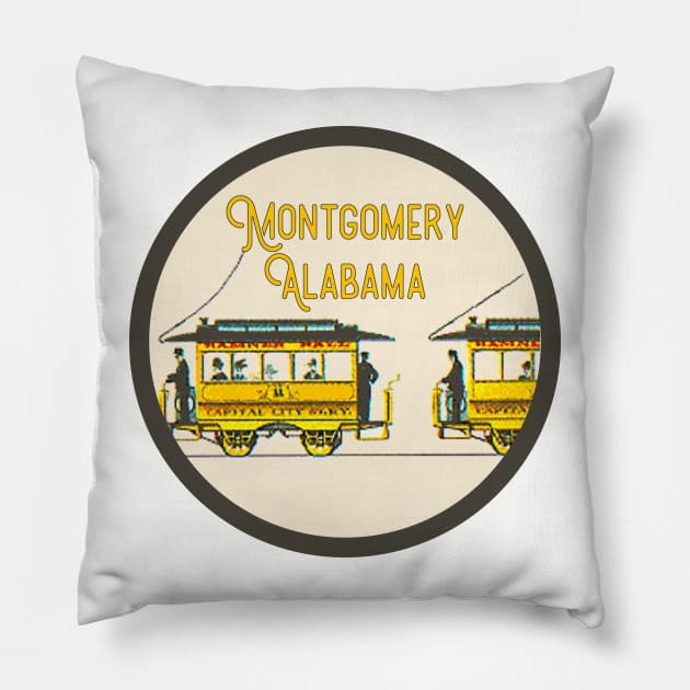 Montgomery Vintage Decal Pillow by zsonn