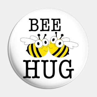 Bee Hug Illustration Pin