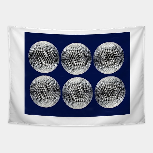 Six geaodesic spheres Tapestry by dltphoto