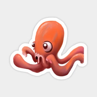 Cute Octopus Drawing Magnet