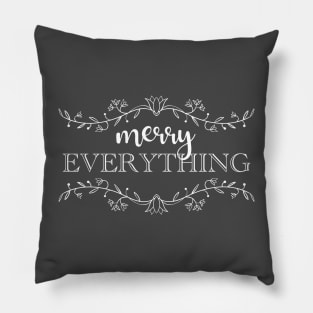 Merry Everything Inclusive Seasons Greetings Happy Holidays Pillow