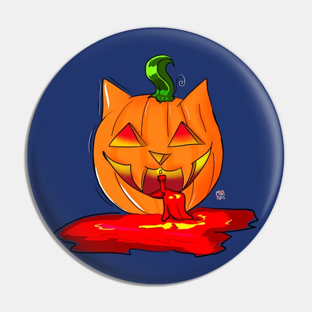 Cat pumpkin - Halloween Pin by MAR.ARS