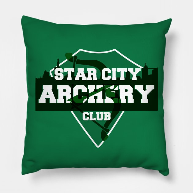 Star City Archery Club Pillow by Meta Cortex