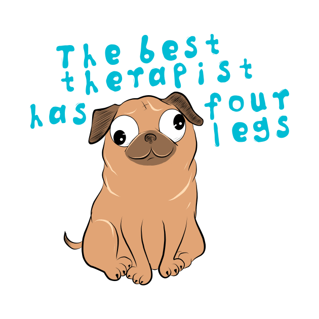 Pug Therapist by TimAddisonArt
