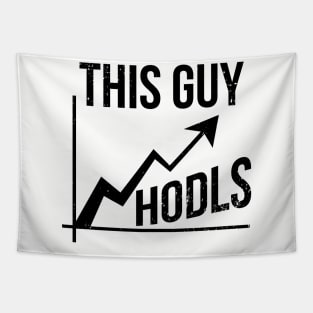 This guy HODLs to the Moon Tapestry