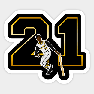 Clemente 21 Vintage T Shirt Sticker for Sale by DanielleEakins